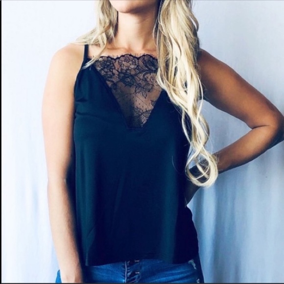 Lacey Black Camisole Blouse